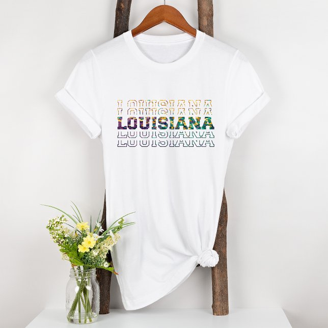 Purple Green Gold State Louisiana Tri-Blend Shirt (Creator Uploaded)