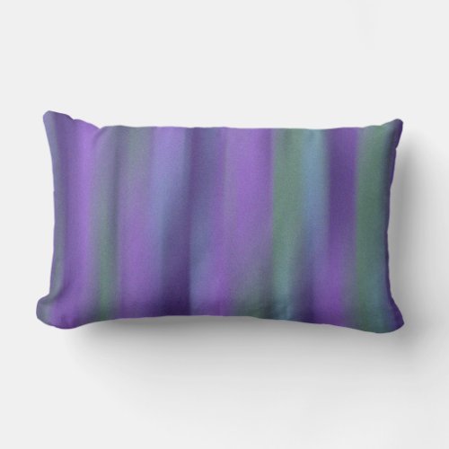 Purple Green Lavender Stripe Lumbar Pillow