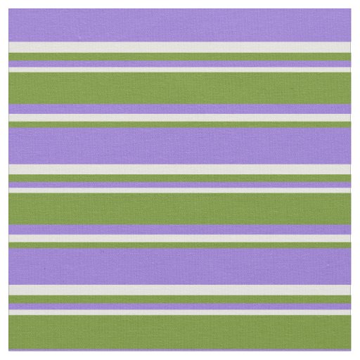 Purple, Green & Light Yellow Colored Stripes Fabric
