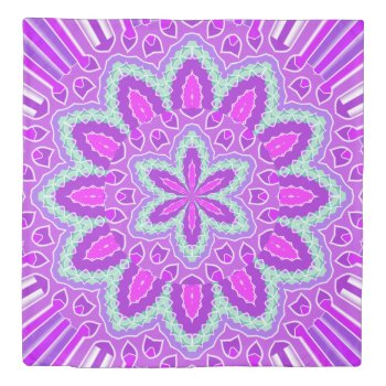 Purple Green Mandala Design Duvet Cover by mariannegilliand at Zazzle