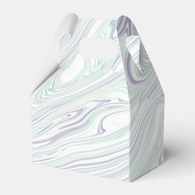 Purple-green marble favor box (Front Side)