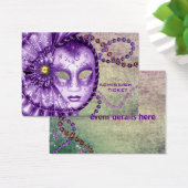 Purple Green Masquerade Party Admission Tickets (Desk)