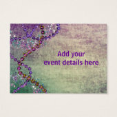 Purple Green Masquerade Party Admission Tickets (Back)