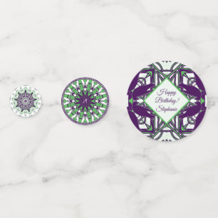 Purple/Green Murder of Crows Kaleidoscope Party Confetti