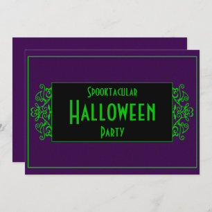 Purple & Green Neon Invitation