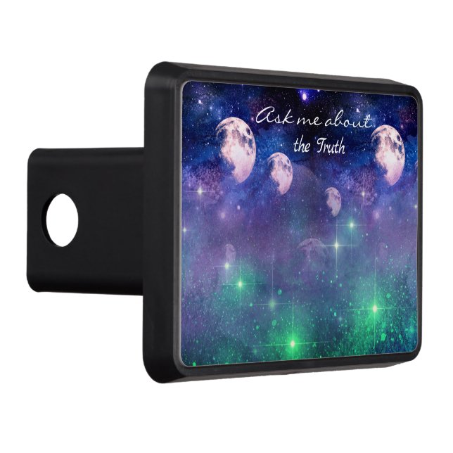 Purple-green Northern light fairy galaxy universe  Hitch Cover (Right)