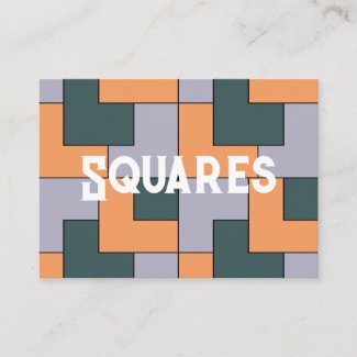 Purple Green Orange Squares Geometric Pattern