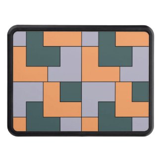 Purple Green Orange Squares Geometric Pattern