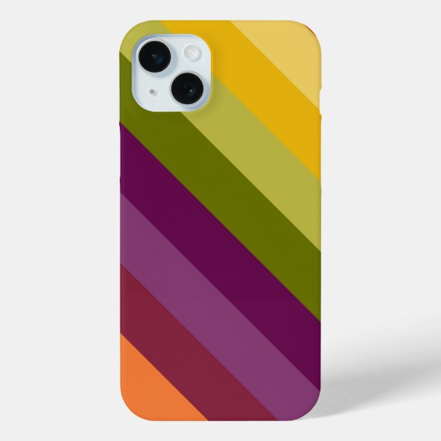 PURPLE GREEN ORANGE YELLOW STRIPES Case-Mate iPhone CASE (Back)