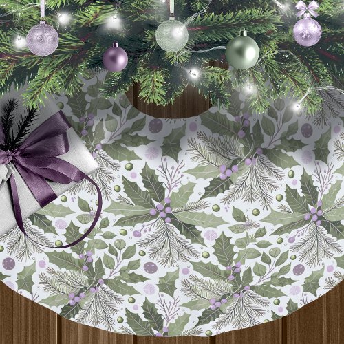 Purple Green Pattern17 ID1009 Brushed Polyester Tree Skirt