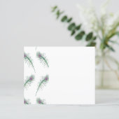 Purple Green Peacock Feather Print (Standing Front)