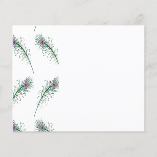 Purple Green Peacock Feather Print (Front)