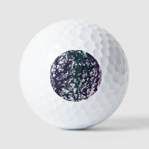 Purple, Green, Pink, Marble Artwork Golf Balls
