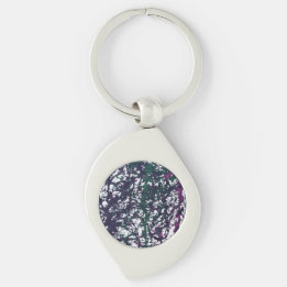 Purple, Green, Pink, Marble Artwork Keychain