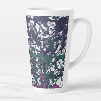 Purple, Green, Pink, Marble Artwork Latte Mug