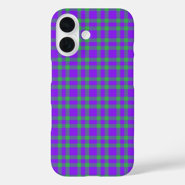 Purple Green Plaid Pattern Case-Mate iPhone Case (Back)