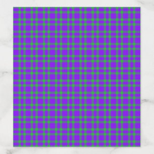 Purple Green Plaid Pattern Envelope Liner