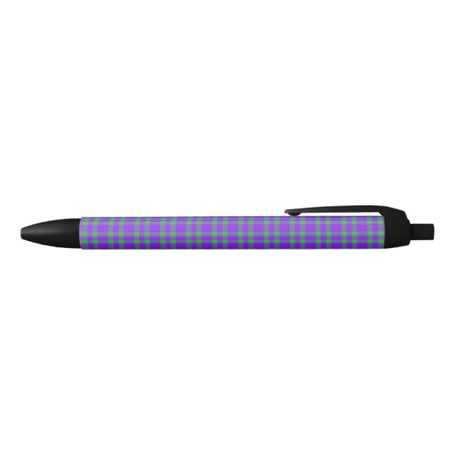 Purple Green Plaid Pattern Pen (Top)