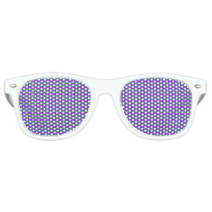 Purple Green Plaid Pattern Retro Sunglasses