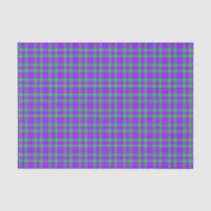 Purple Green Plaid Pattern Tissue Paper