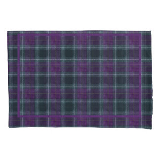 Purple & Green Plaid Pillow Case