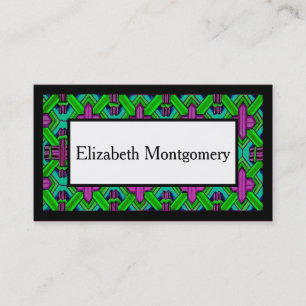 Purple & Green Professional Business Card