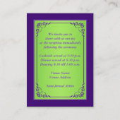 Purple, Green Scroll Reception Enclosure Card (Back)