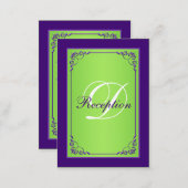 Purple, Green Scroll Reception Enclosure Card (Front/Back)