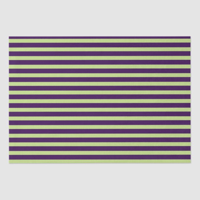 Purple & Green Stripes  Tissue Paper (Front)