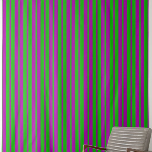 Purple Green Stylish Stripes Pattern Design  Fabric
