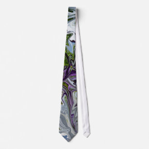Purple Green swirl Tie