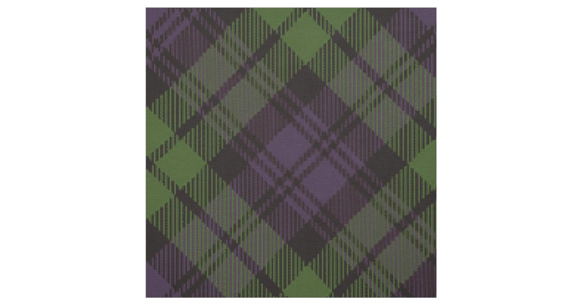 Purple & Green Tartan Fabric Zazzle