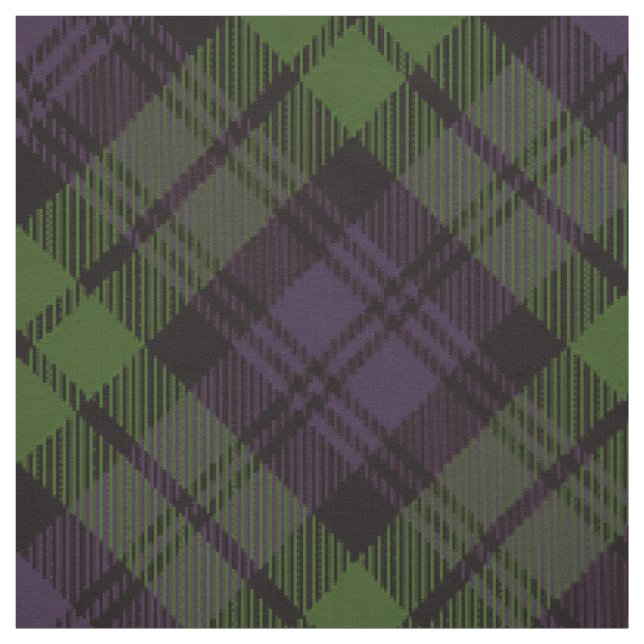 Purple & Green Tartan Fabric (Swatch)