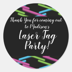Purple Green Teal Neon Laser Tag Party Birthday