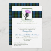 Purple Green Thistle Mackenzie Tartan Wedding Invitation (Front/Back)