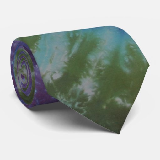 Purple & Green Tie Dye Necktie Zazzle