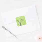 Purple Green White Floral 1.5" Wedding Sticker (Envelope)