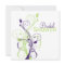 Purple Green White Floral Bridal Shower Invitation