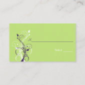 Purple Green White Floral Place Cards (Back)