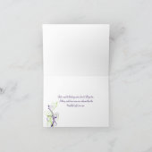 Purple Green White Floral Thank You Card (Inside)