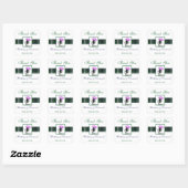 Purple, Green, White Tartan Thistle 1.5" Sticker (Sheet)