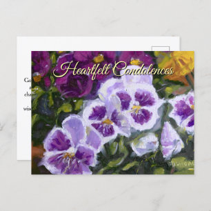 Purple Green Yellow Memorial Remembrance Card