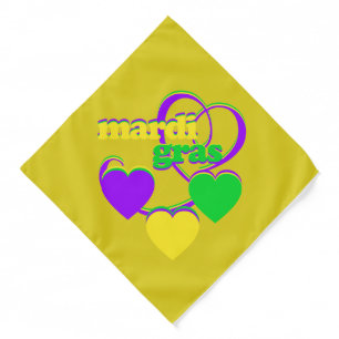 Purple Green Yellow New Orleans Mardi Gras Bandana