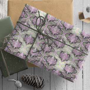 Purple GreenChristmas Pattern#30 ID1009 Wrapping Paper