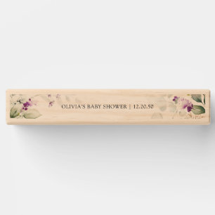 Purple Greenery Lavender Baby Shower Topple Tower