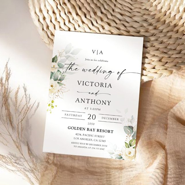 Purple Greenery Lavender Wedding Invitation (Creator Uploaded)