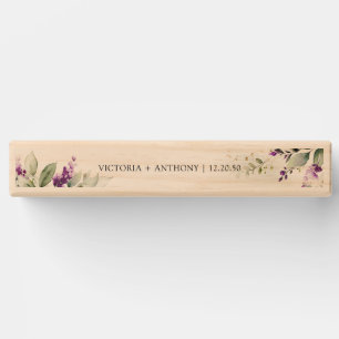 Purple Greenery Lavender Wedding Topple Tower