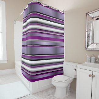 Purple Grey Black White Horizontal Stripe Pattern