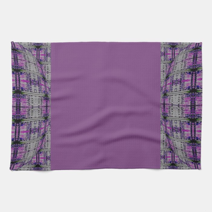 purple grey distressed pattern towels