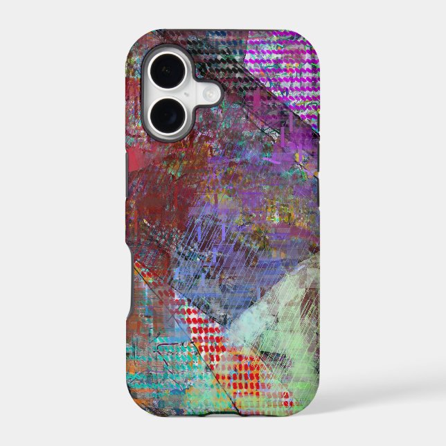 Purple Grid Iphone Case (Back)